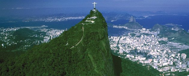 Kristus-figuren p� Corcovado-bjerget i Rio de Janeiro, Brasilien