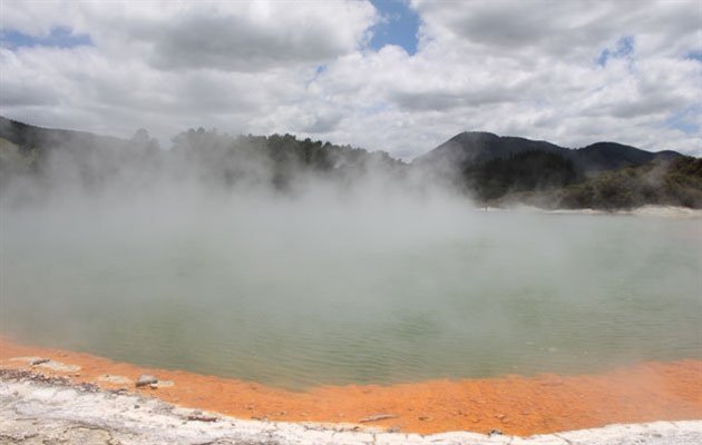 Champagne lake på New Zealand Champagne lake på New Zealand