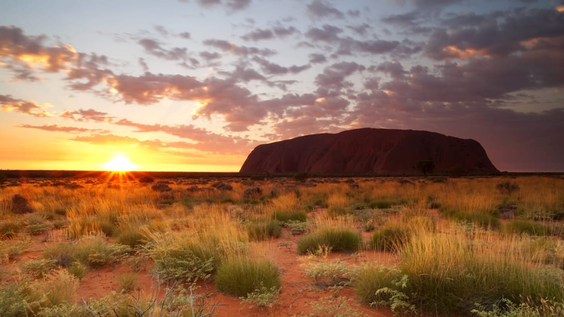 Solnedgang over Ayers Rock