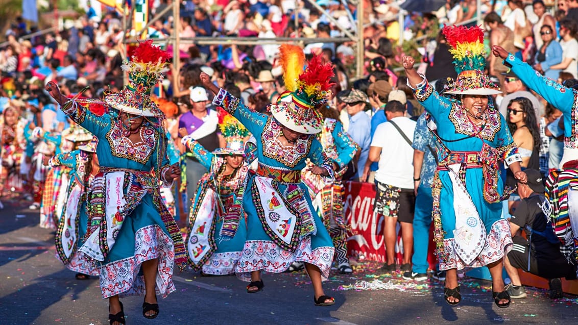 Der findes masser af festivaler rundt i Chile - her fra karneval i byen Arica