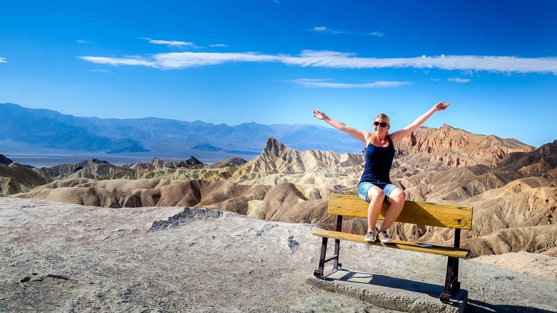 Udsigten over Zabriskie Point i Death Valley