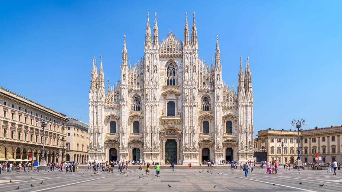 Il Duomo i Milano med de karakteristiske spir