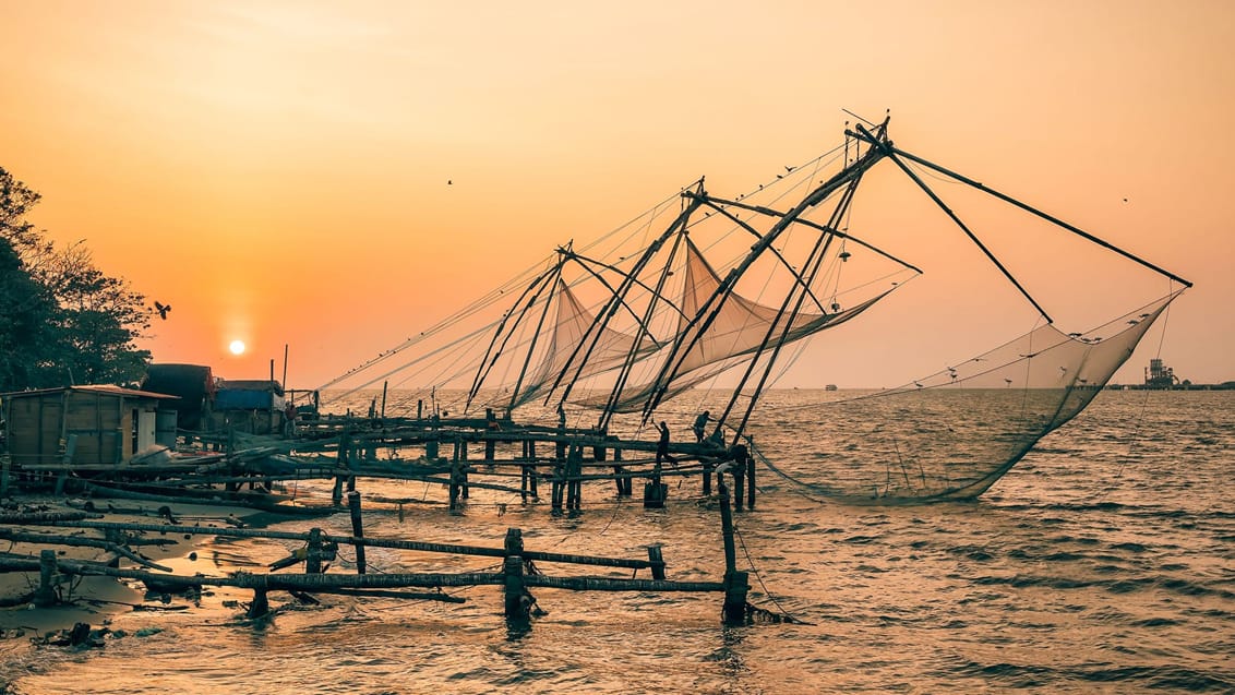 De kinesiske fiskenet i Fort Kochi