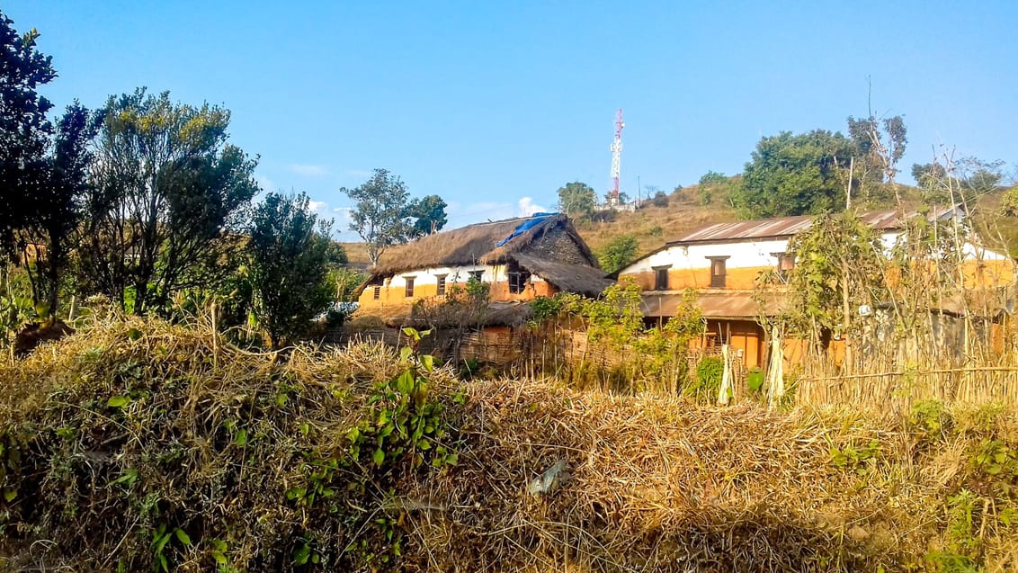 Lokale Gurung huse i Sikles