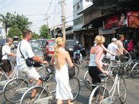 Cykeltur i Bangkok, Thailand, Asien Cykeltur i Bangkok, Thailand, Asien