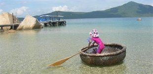 Sivbåd ved Nha Trang, Vietnam
