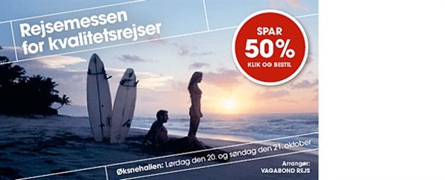 Få 50 % rabat på rejsemesse i Købenavn