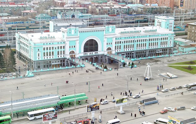 Togstationen i Novosibirsk