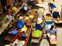 Flydende marked i Thailand Flydende marked i Thailand