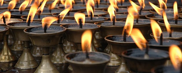 Nepal, Kathmandu, Lys