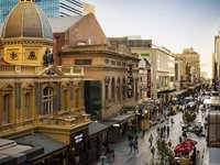 Rundle Mall i det centrale Adelaide