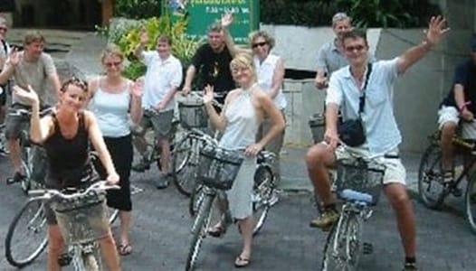 Cykeltur i Bangkok, Thailand, Asien