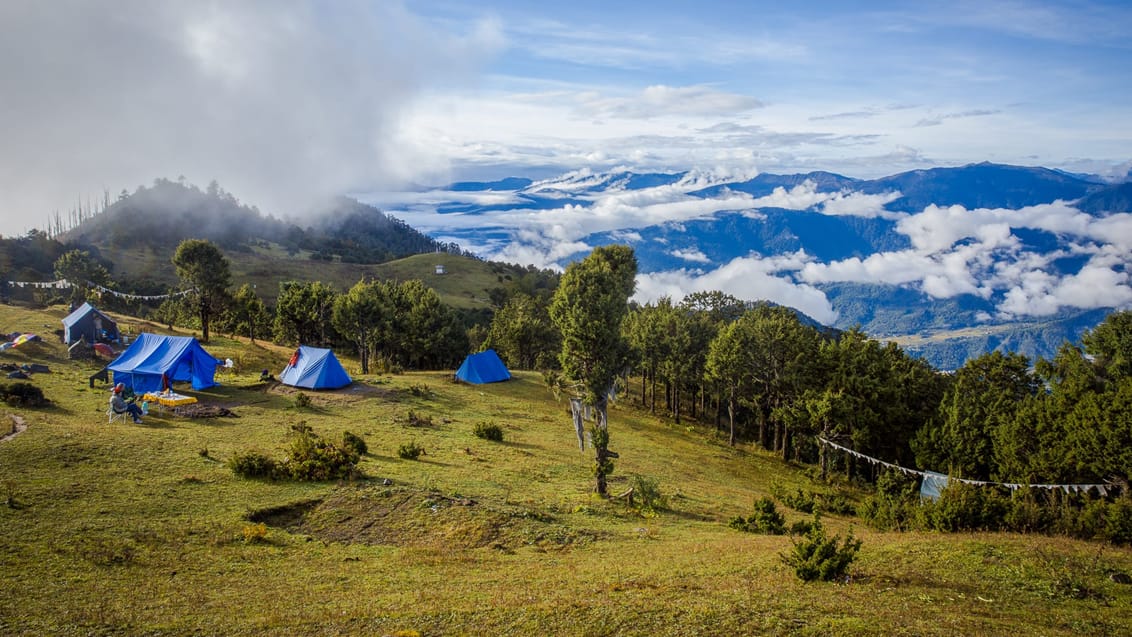 Campsite i Himalaya, Bhutan