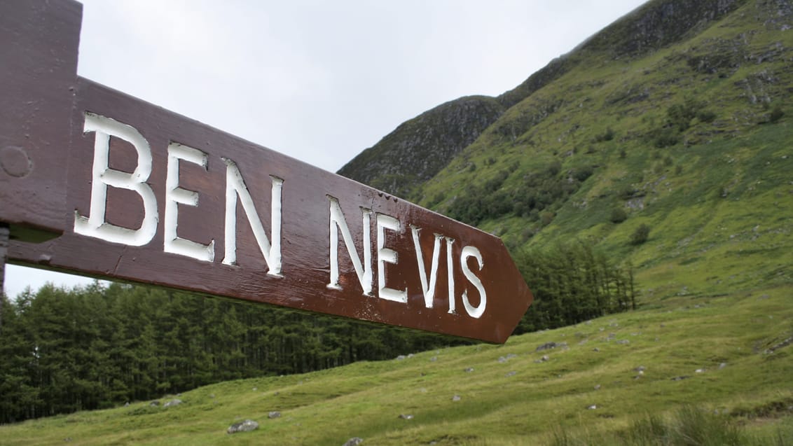 Ben Nevis skilt, Skotland