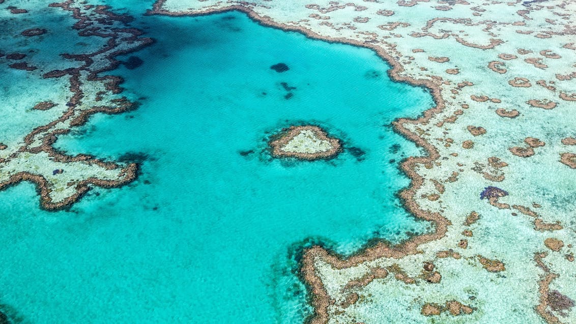 Great Barrier Reef, med det ikoniske Heart Reef, Queensland