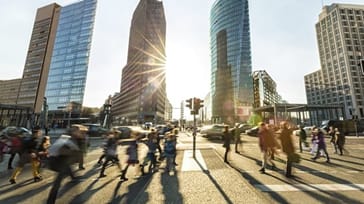 Stemningen på Postdamer Platz Berlin