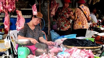 Kødmarked, Phnom Penh, Cambodja
