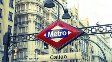 Metro station, Madrid, Spanien