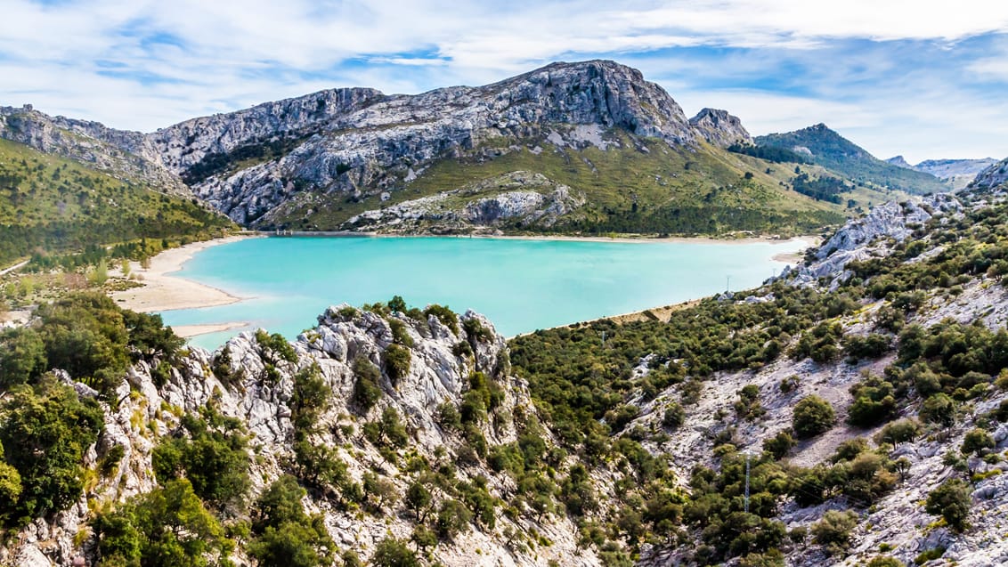 Udsigten til Cúber vandreservoir, Mallorca