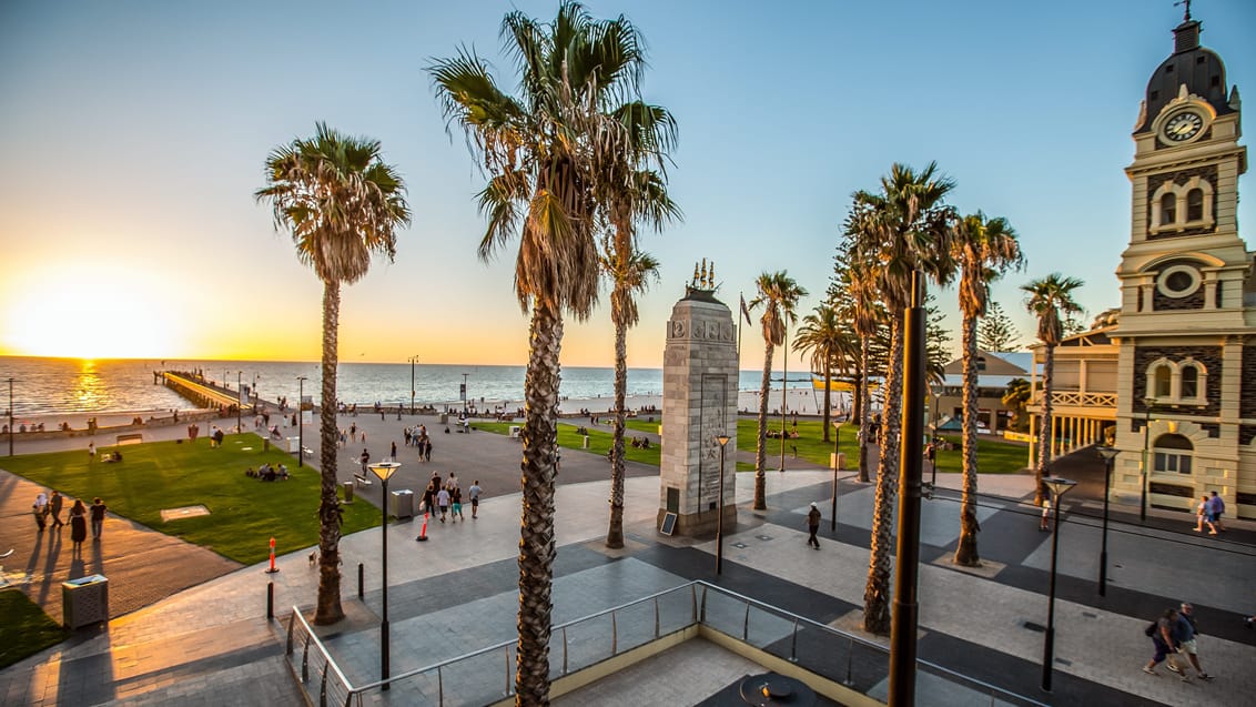 Glenelg strandpromenade, Adelaide