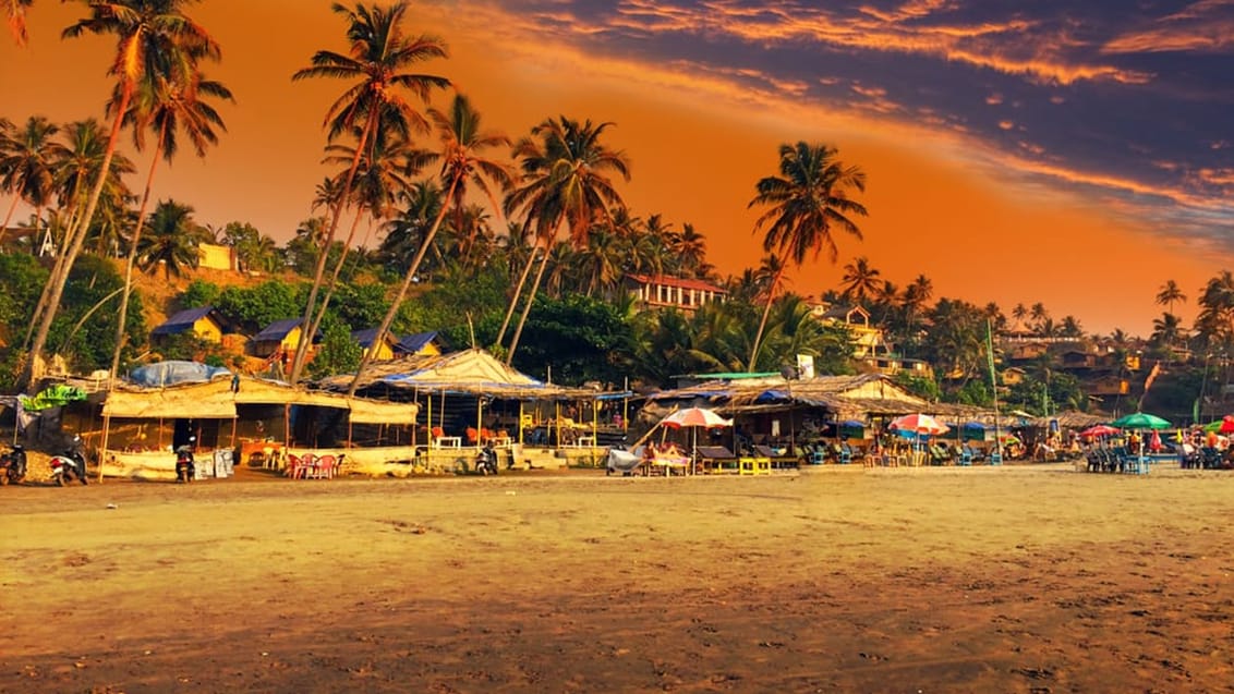 Goa Beach ved solnedgang
