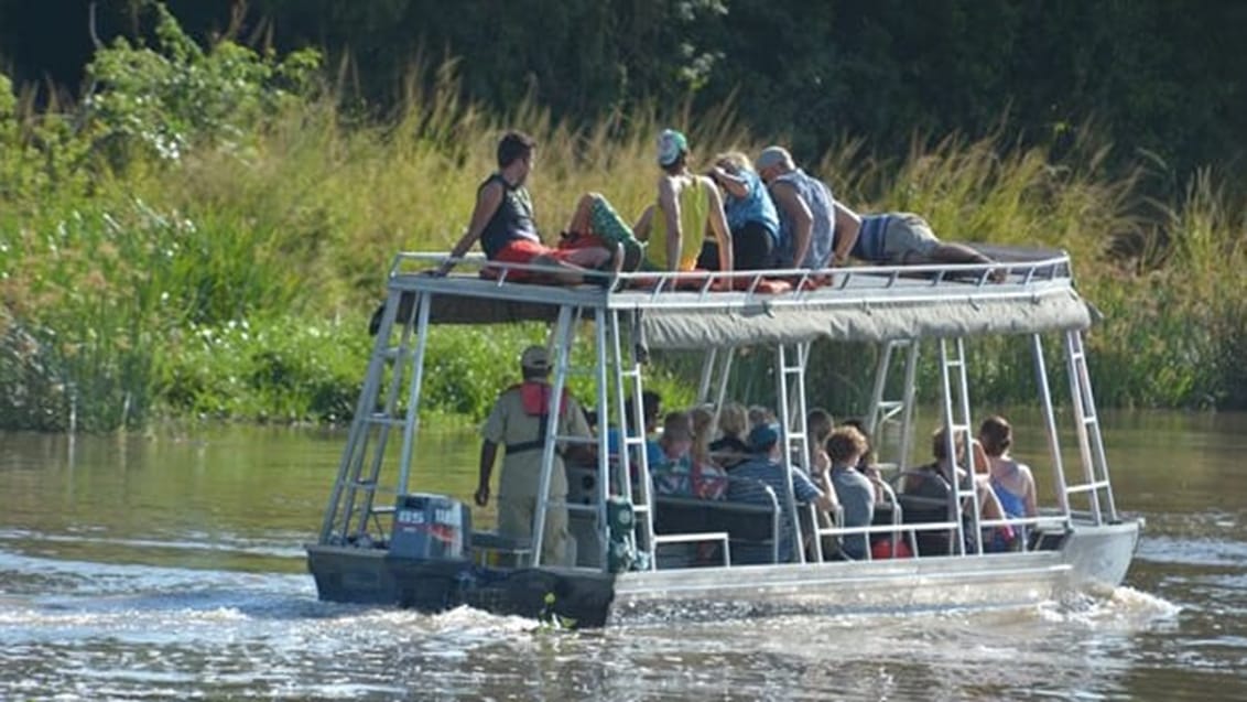 Bådtur på Nilen i Murchison Falls National Park