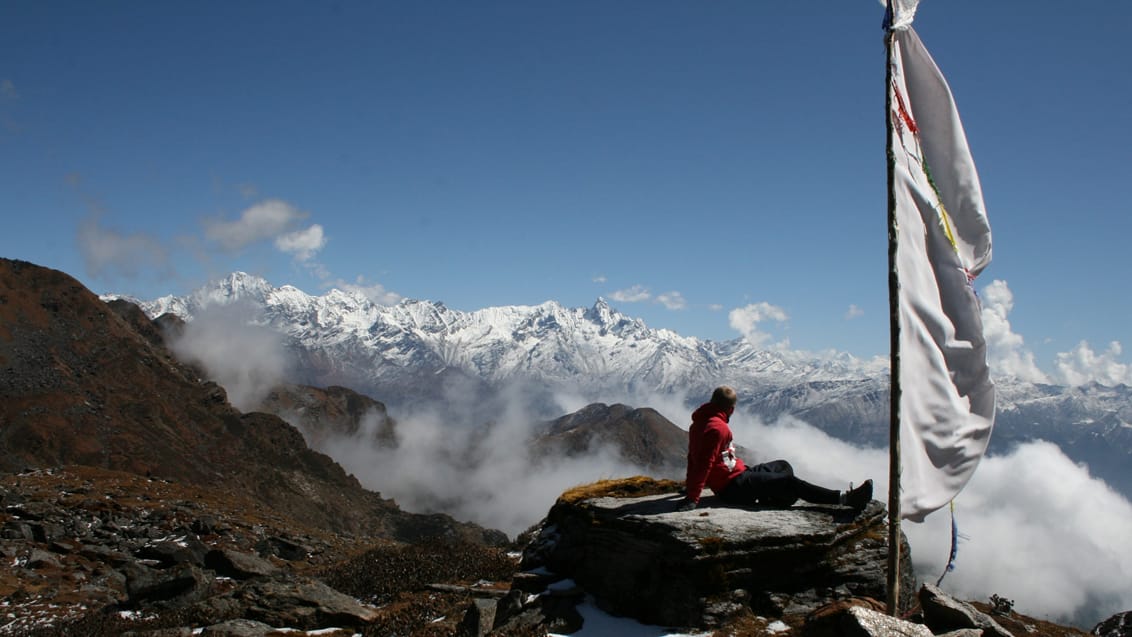 Bhairav Kunda viewpoint - det højeste punkt på trekkingturen