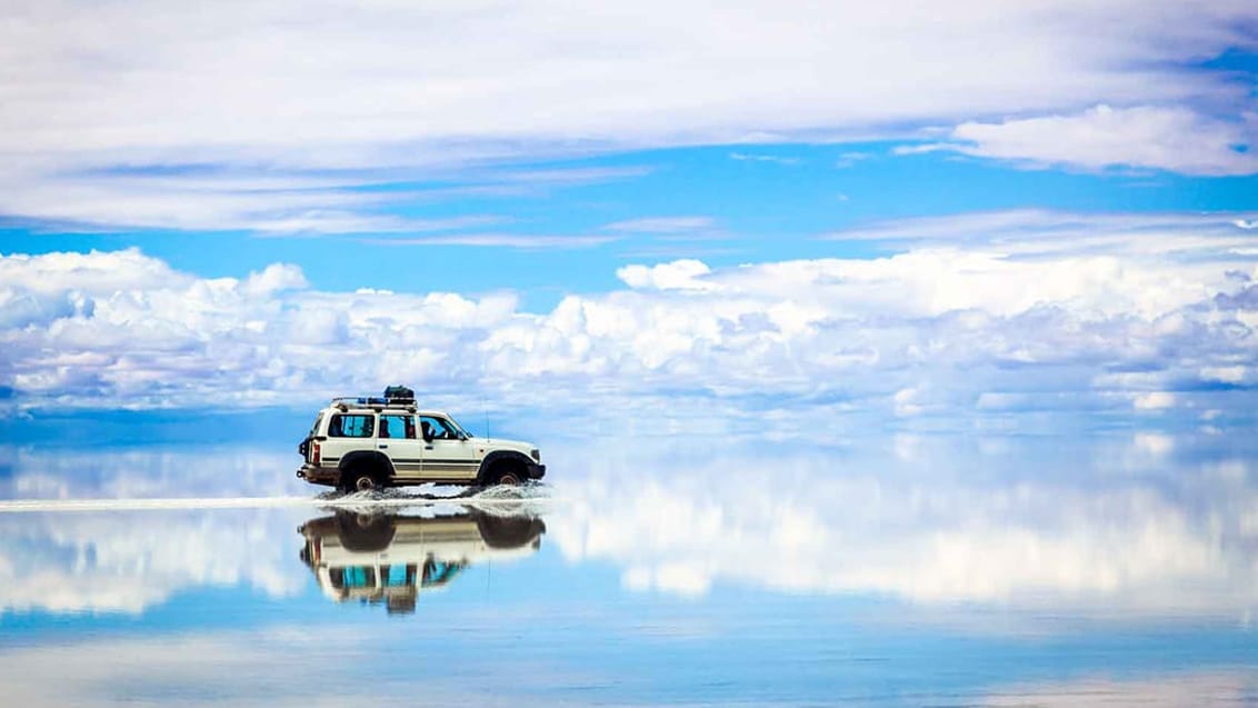 Det er et must i Bolivia at komme på 4WD tur ved Salar de Uyuni
