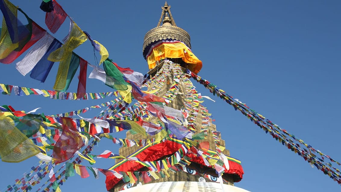 Nepals største Stupa hedder Boudhanath
