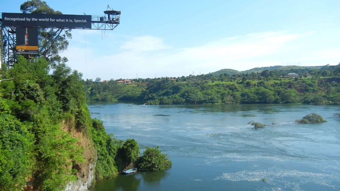 Bungy Jump ved Nilen i Uganda