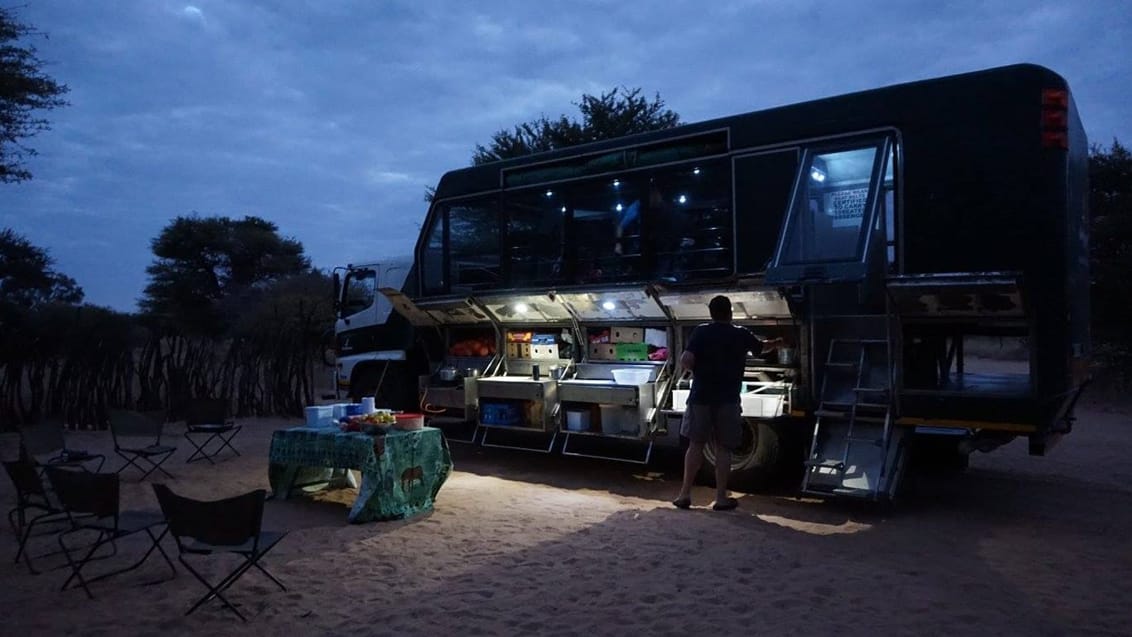Campen om morgenen, Botswana