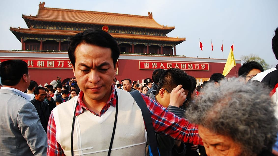 Lokale turister ved Den Forbudte By i Beijing