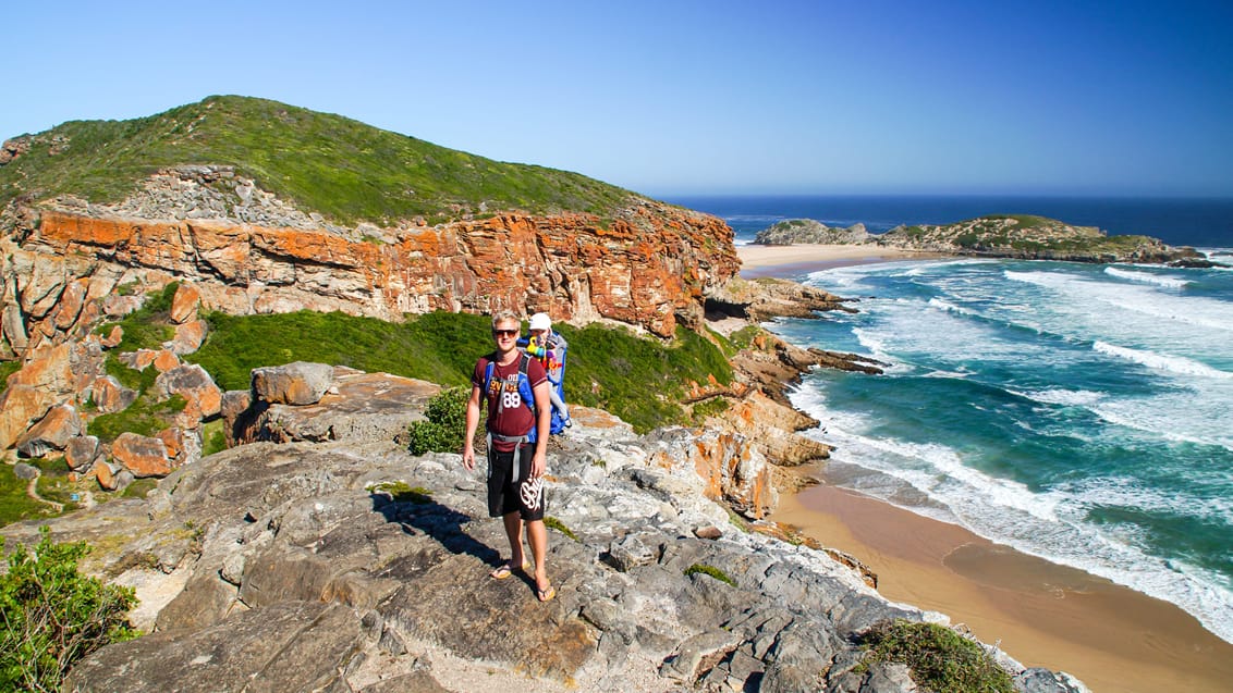 På hikingtur i Plettenburg Bay langs Garden Route