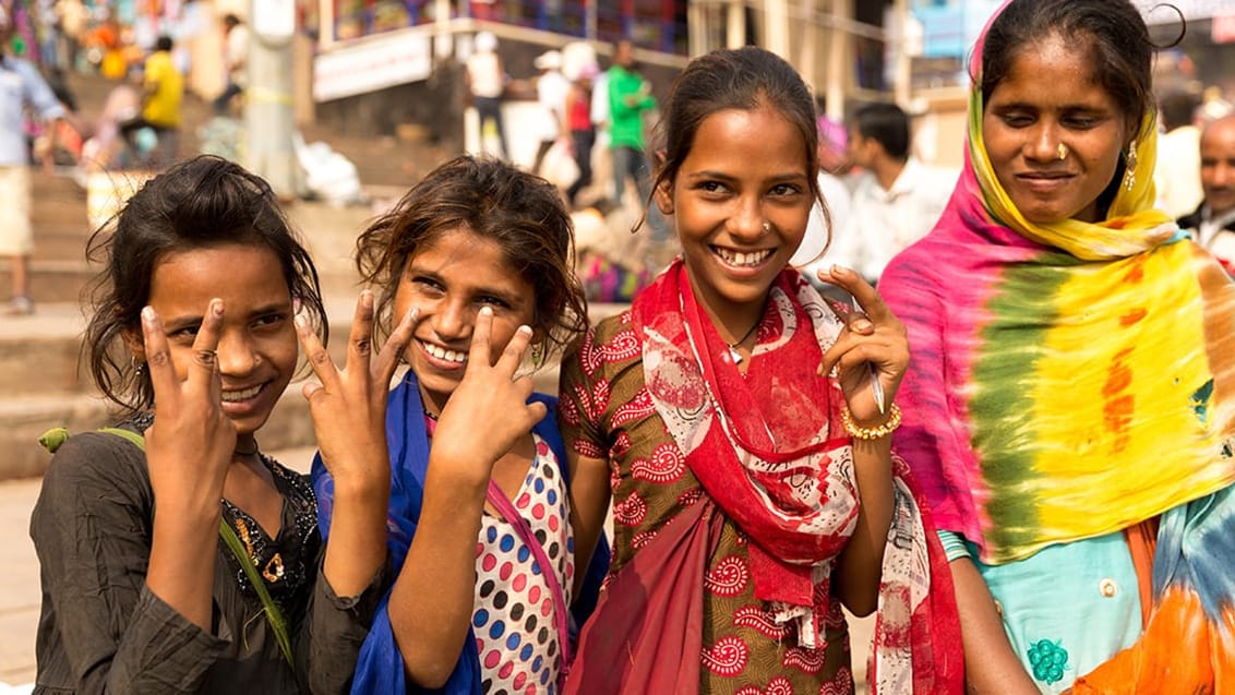 Glade gadebørn i Delhi