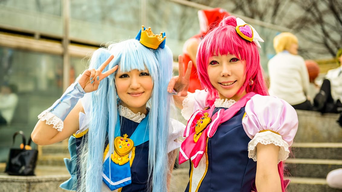 Ved Harajuku i Tokyo, kan du opleve de lokale unge klæde sig ud, også kaldet cosplay