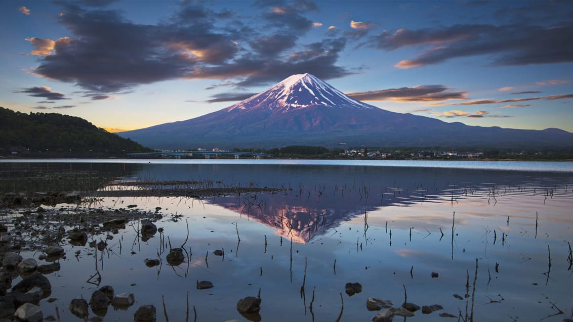 Udsigten til Mt. Fuki fra Kawaguchiko