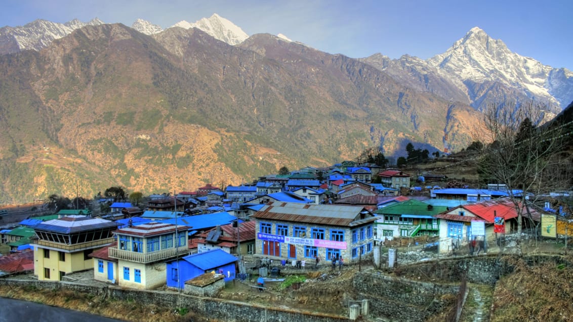 Udsigten fra byen Lukla