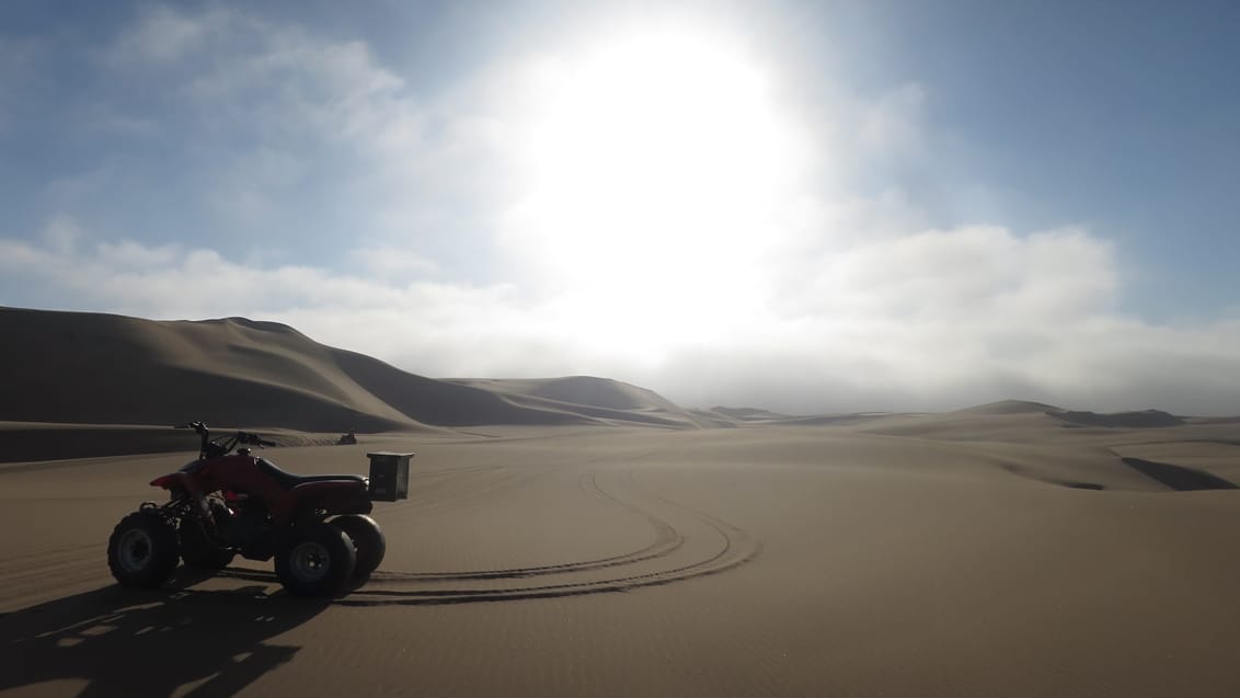 Quadbiking i Swakopmunds ørken, Namibia