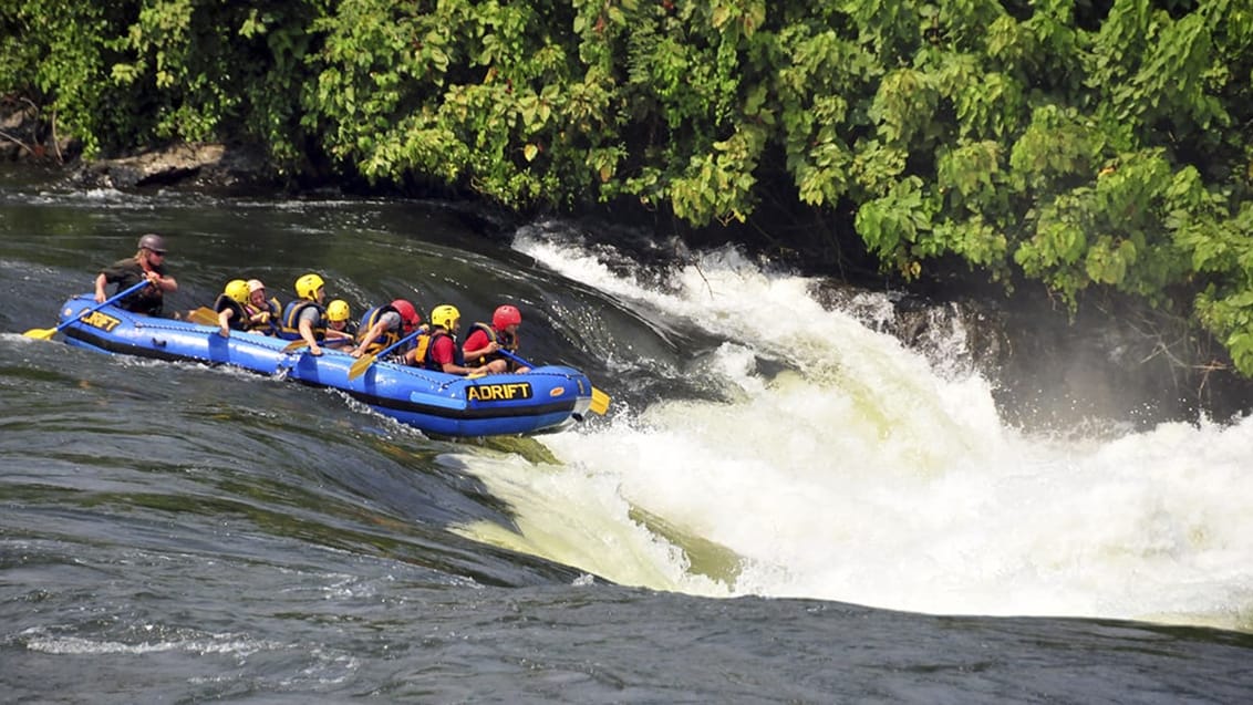 Rafting på Nilen fra Jinja