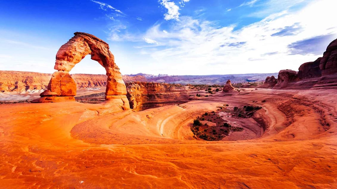 Den imponerende Delicate Arch i Arches National Park