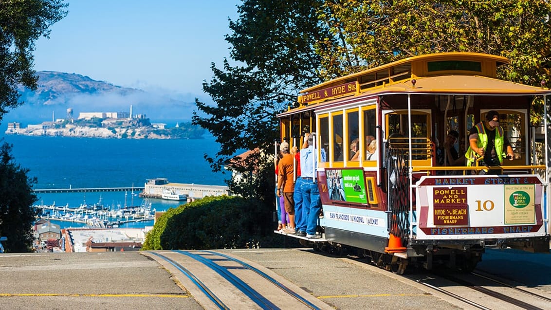 Det er nemt at komme omkring i San Francisco med offentlig transport, sporvogn eller på cykel