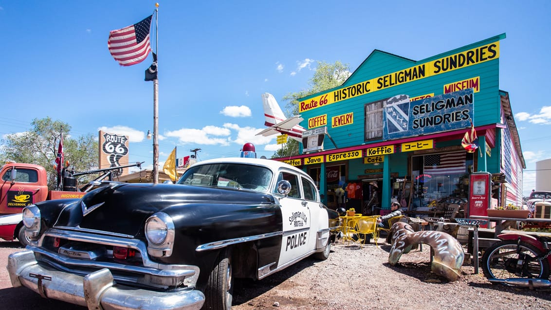 Oplev historiske Route 66 på køreturen mellem Kingsman og Seligman