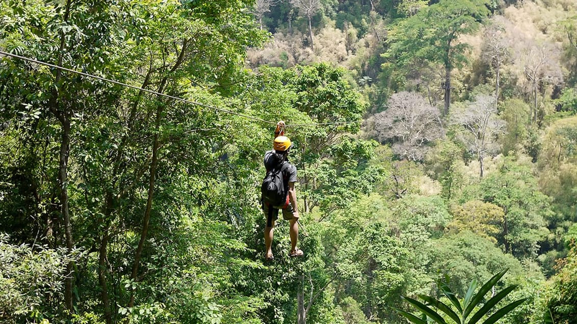 Ziplining Laos