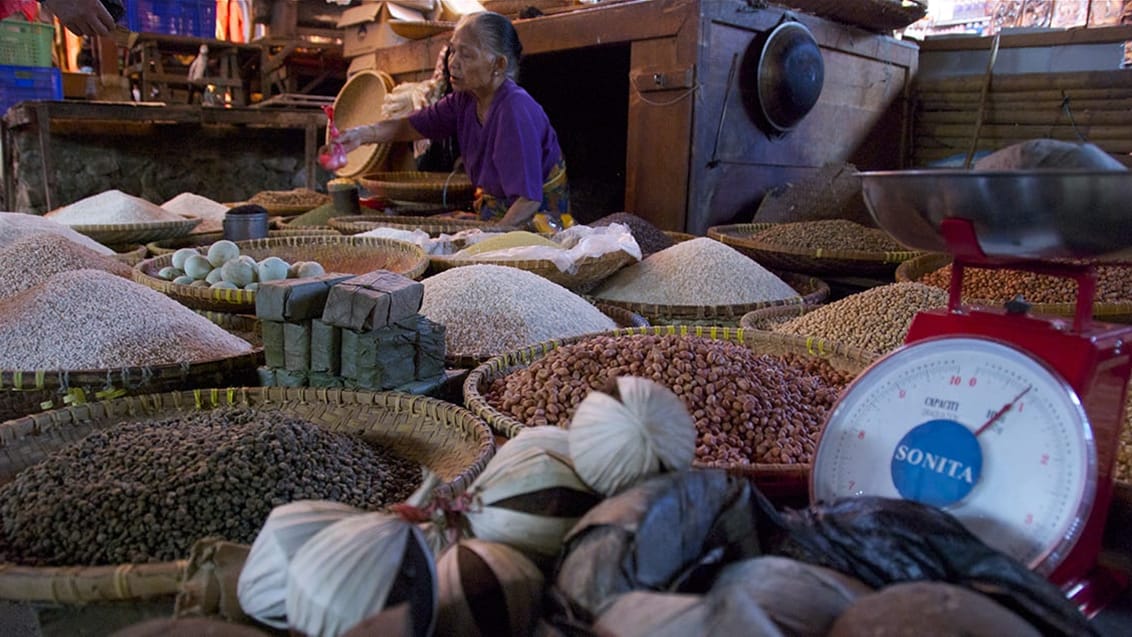 Lokalmarked i Tomohon i det nordlige Sulawesi