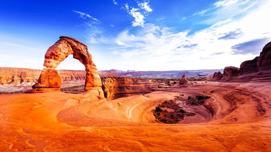 Den imponerende Delicate Arch i Arches National Park