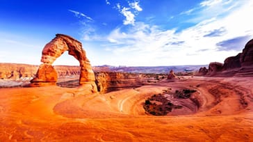 Den imponerende Delicate Arch i Arches National Park