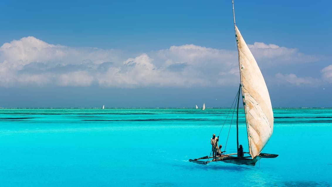 En lokal fisker på Zanzibar