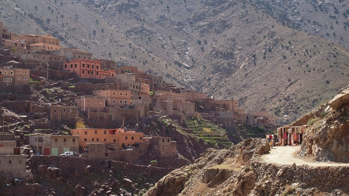 Berber landsby i Atlasbjergene, Marokko