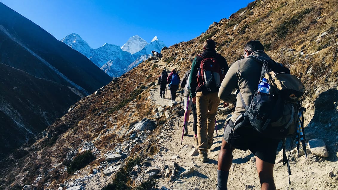 gruppe vandre, everest, nepal