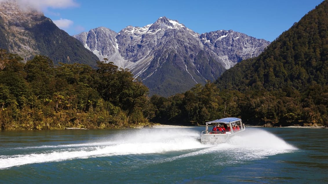 Jetboat, Hollyford Track, New Zealand